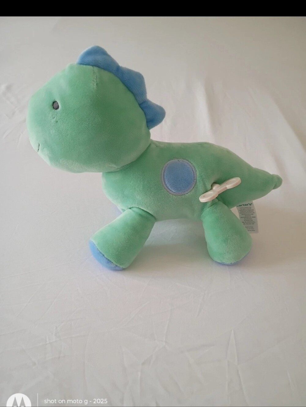 Carter's 2023 Wind Up Musical Plush Dinosaur Baby Green READ Nursery